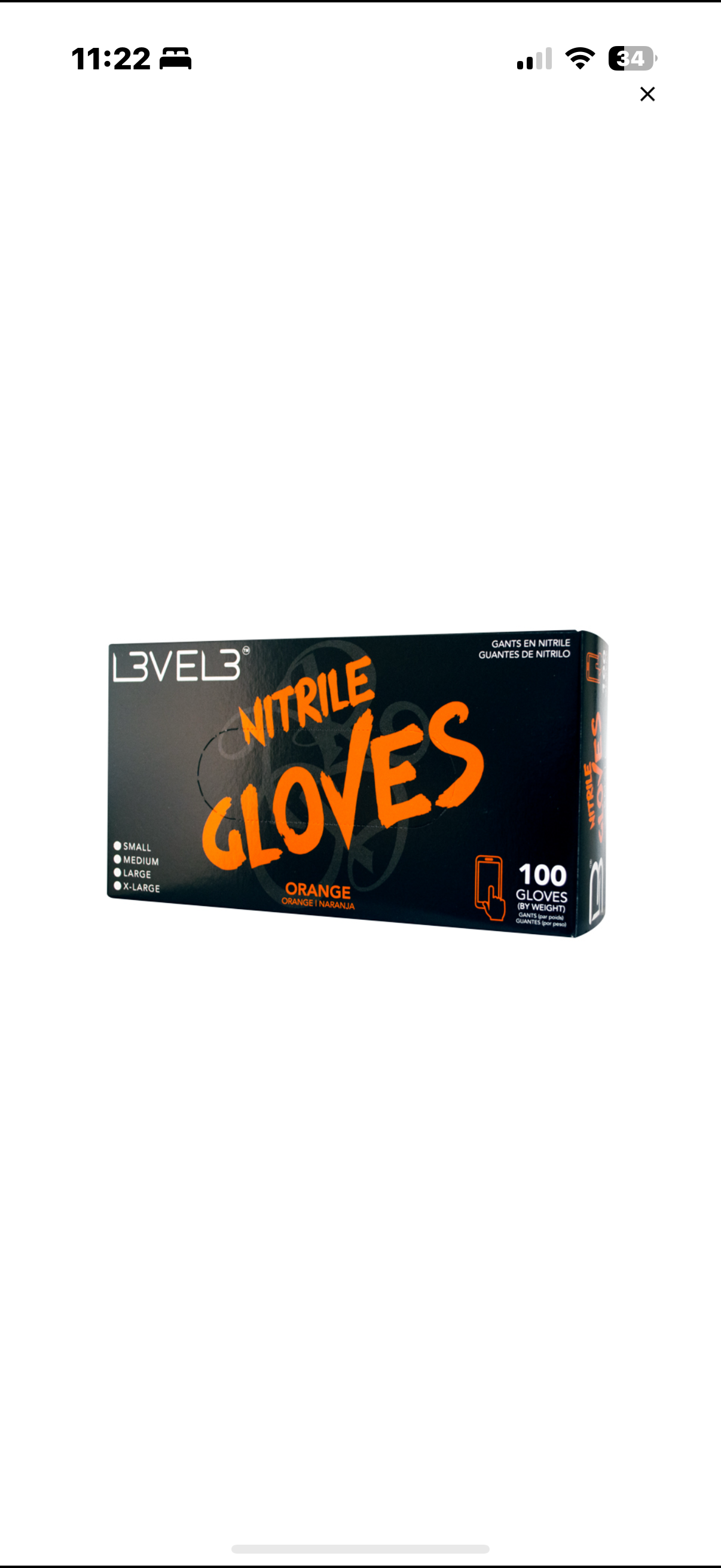 L3VEL3 NITRILE GLOVE 100 CT
ORANGE MEDIUM