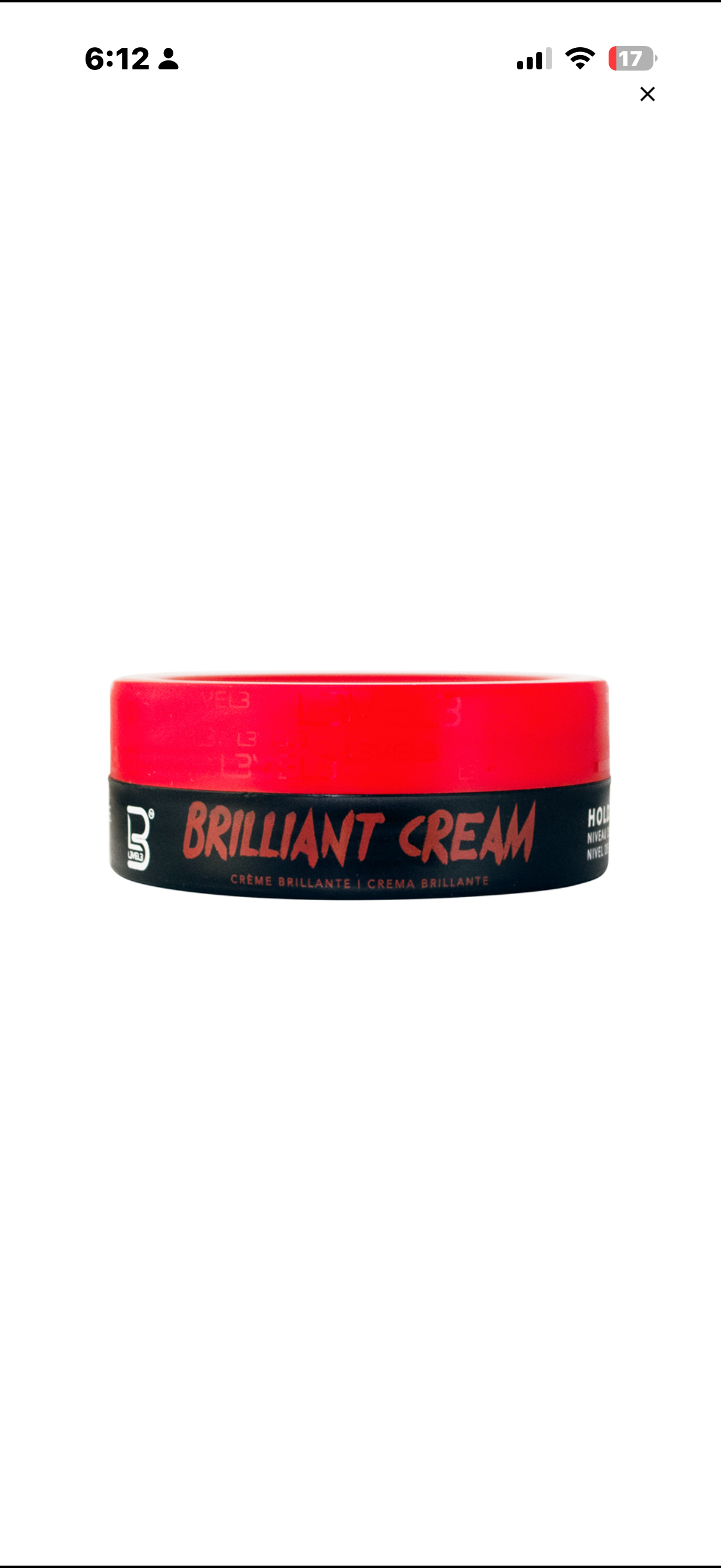 L3VEL3 BRILLIANT CREAM 5.7 OZ