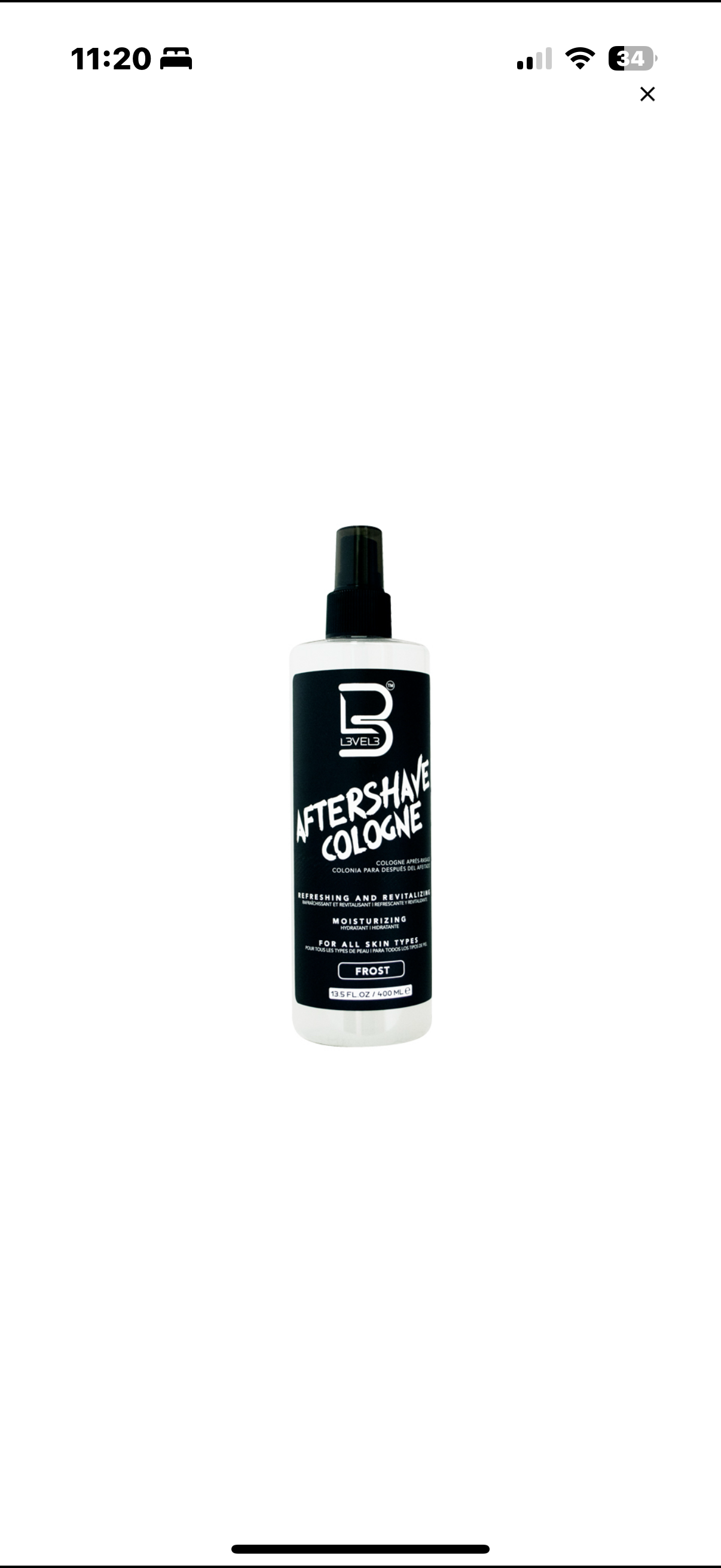 L3VEL3 AFTERSHAVE COLOGNE FROST
13.5 OZ WHITE