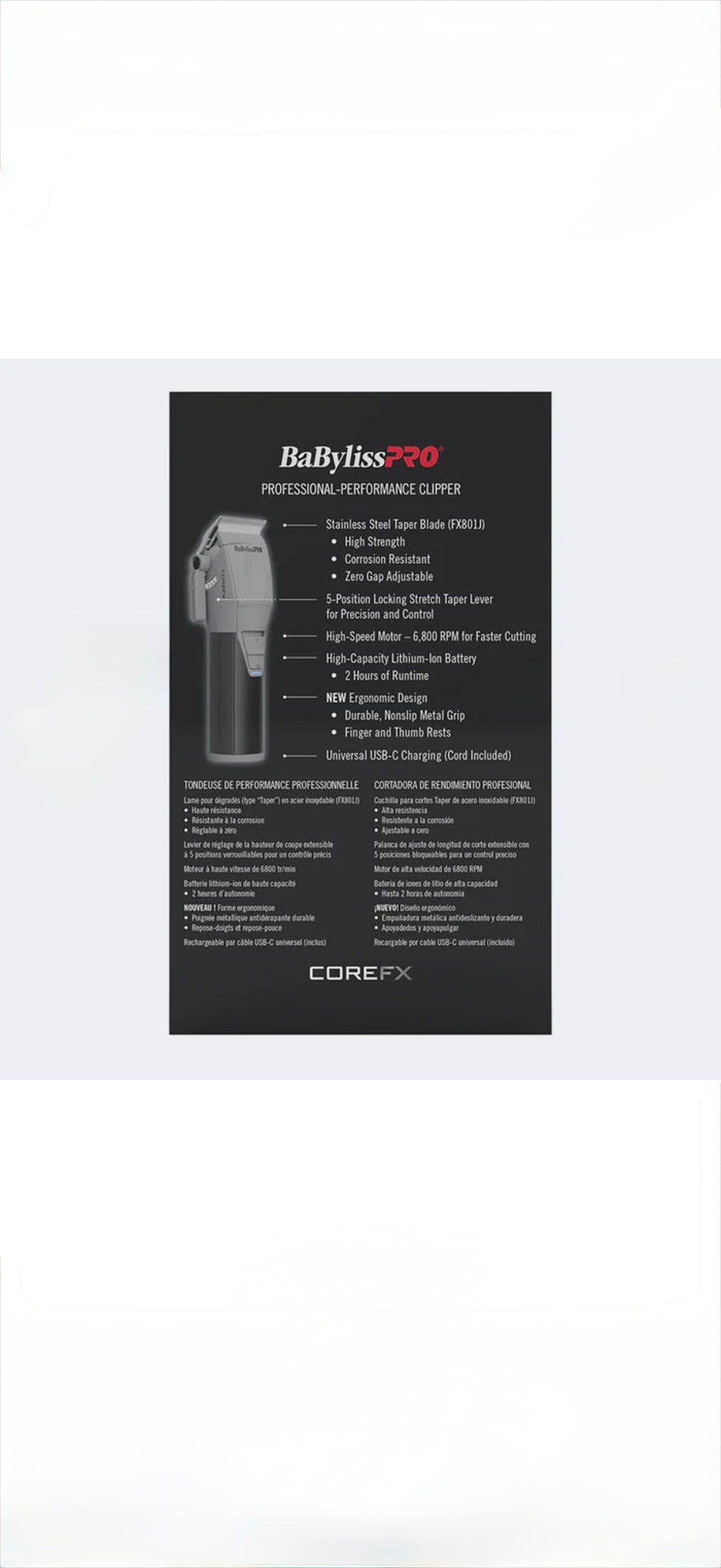 BabylissPRO Core FxClipper (FX86)