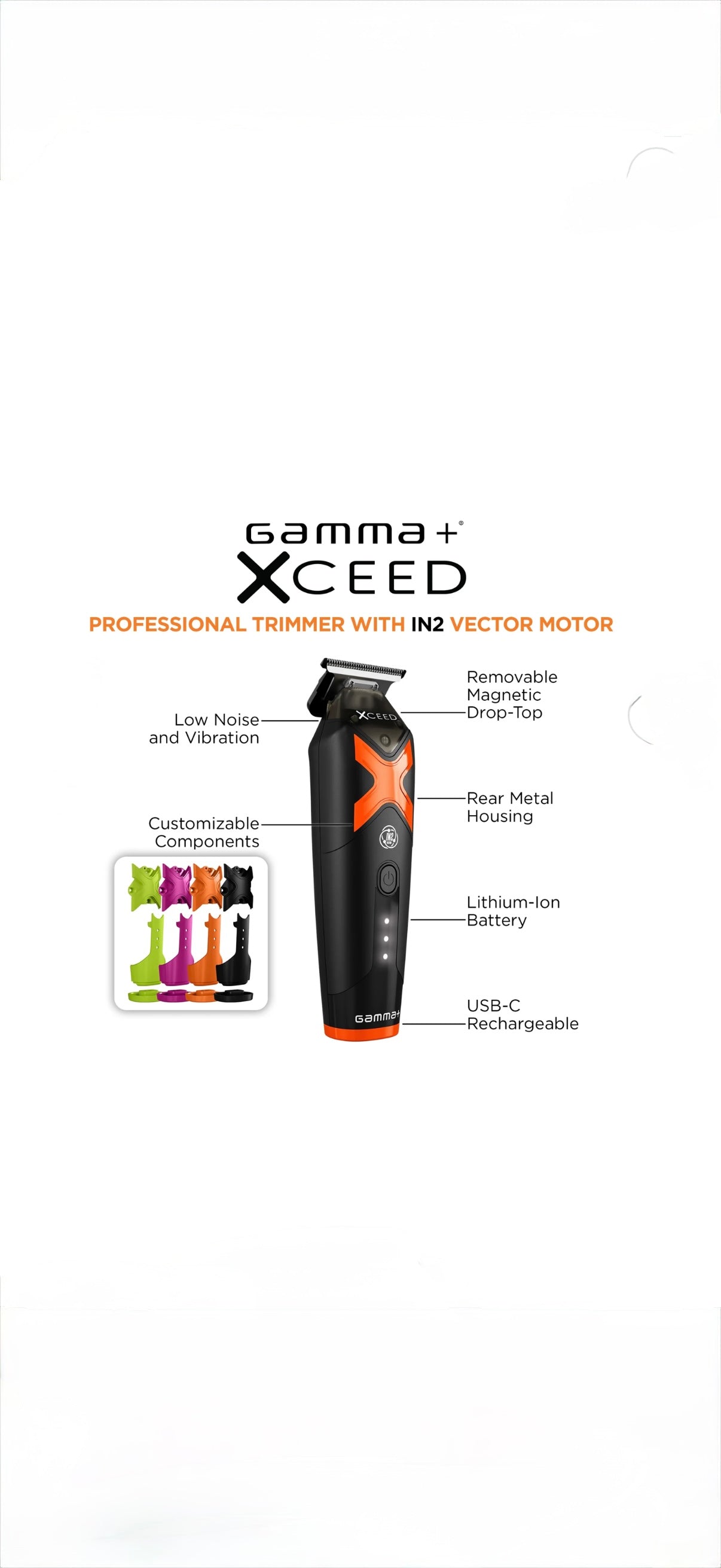 Gamma+ XCEED Professional IN2 Vector Motor Trimmer (GP418B)