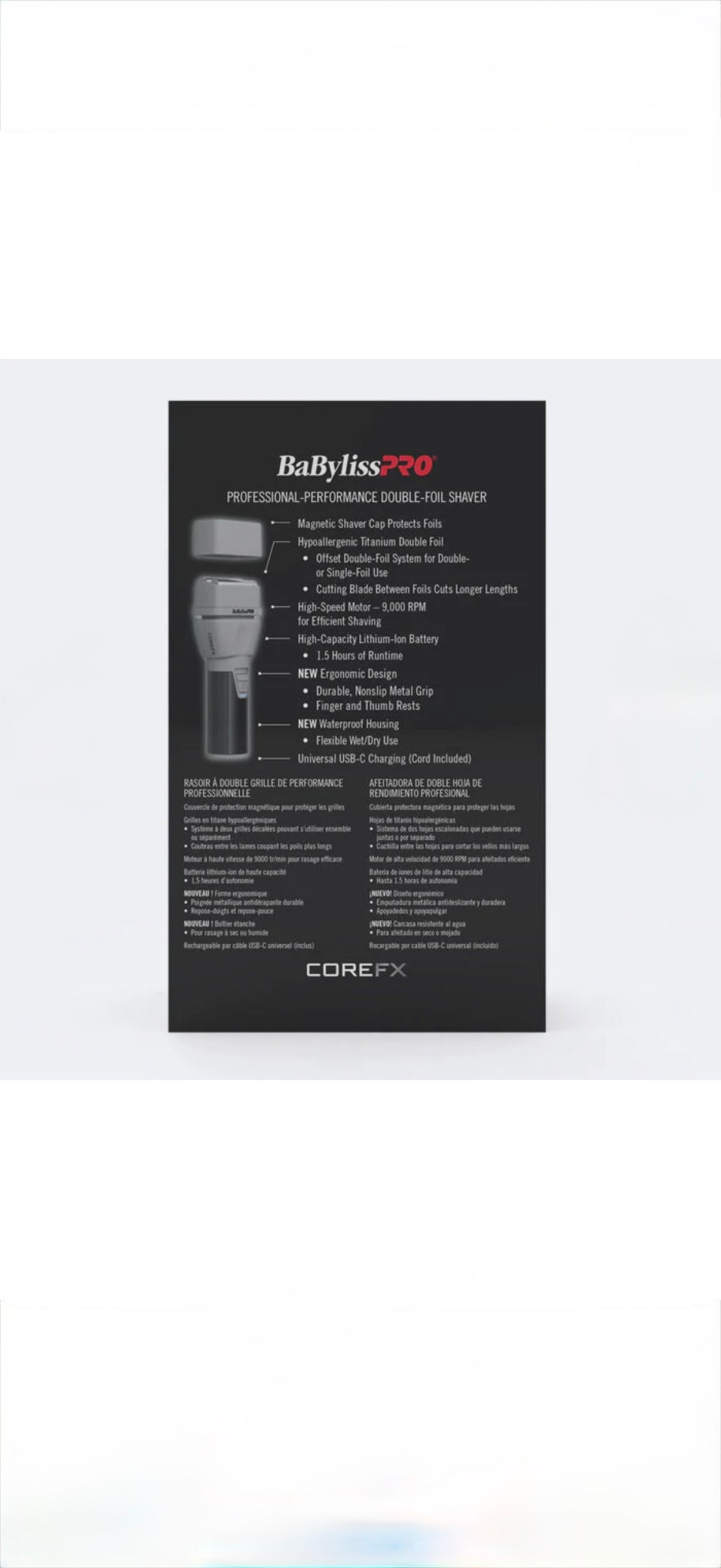 BabylissPRO Core Fx Double Foil Shaver (Fx75FS2)