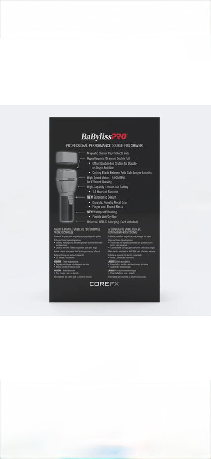 BabylissPRO Core Fx Double Foil Shaver (Fx75FS2)