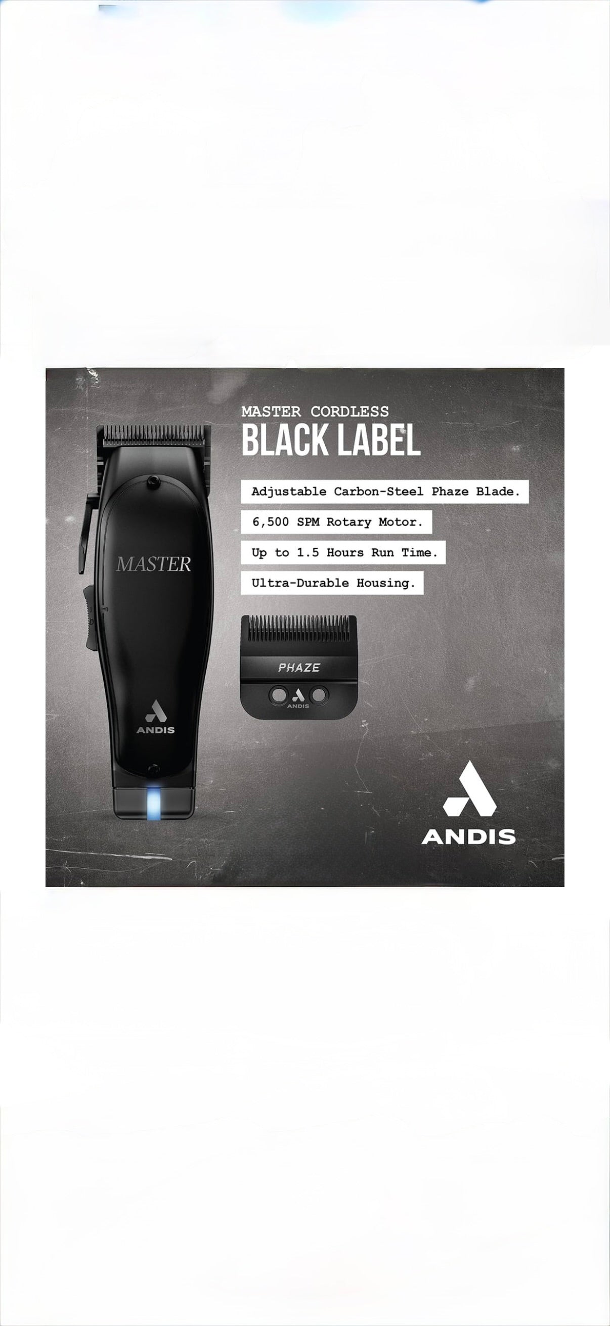 Andis Masters Cordless Black