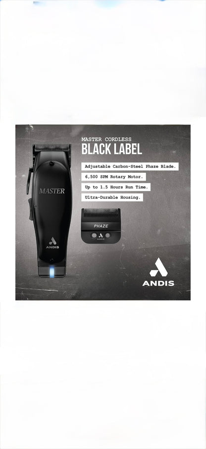 Andis Masters Cordless Black