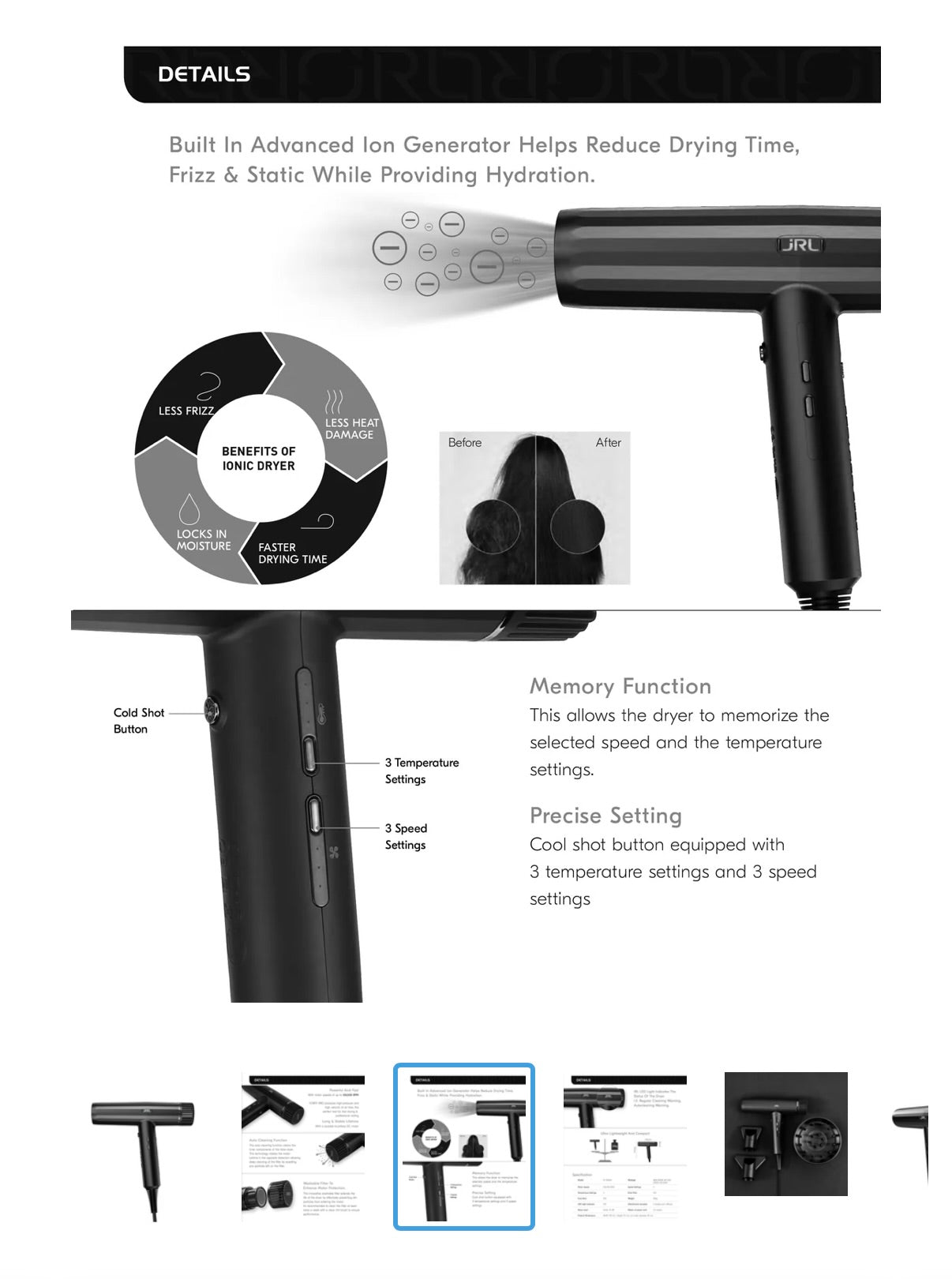JRL Blow Dryer Forte PRO