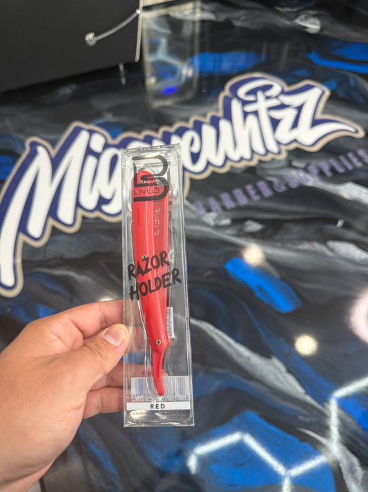 L3VEL3 Straight Razor Holder Red